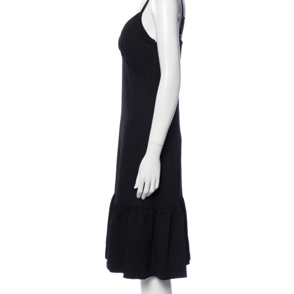 MICHAEL KORS SLIP DRESS WITH FLOUNCE WOMAN BLACK. - Picture 3 of 9